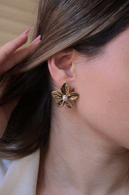 حلق مريم ذهبي نجمه