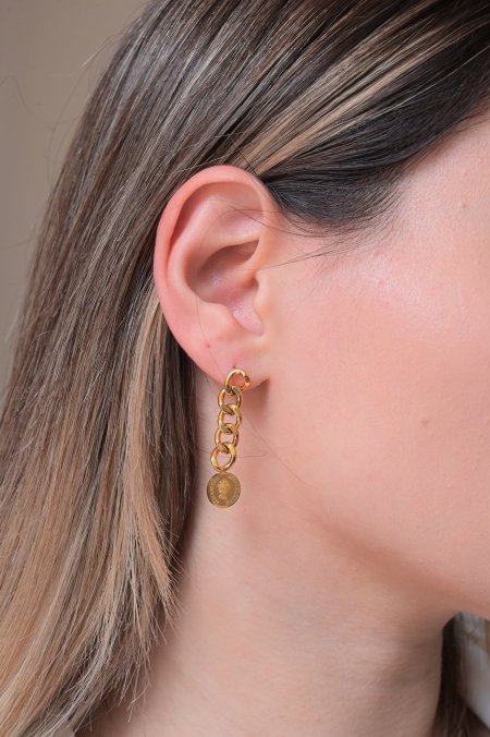 حلق مريم ذهبي ليره