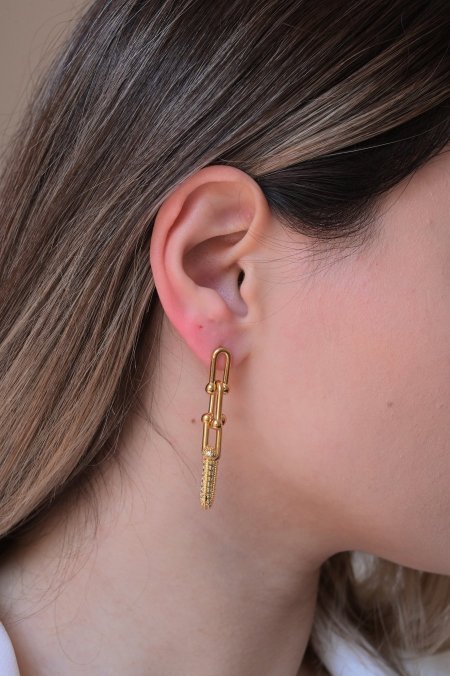 حلق مريم ذهبي تيفاني طويل