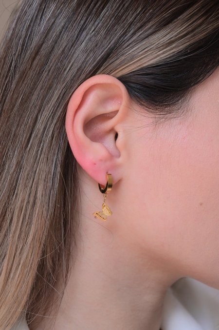 حلق مريم ذهبي فراشه