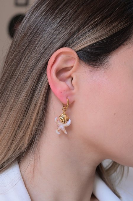 حلق مريم ذهبي نجمه البحر