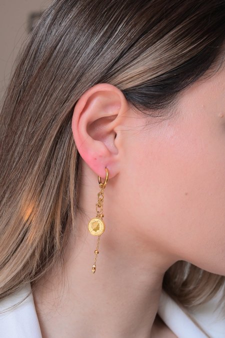 حلق مريم ذهبي ليره