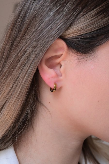 حلق مريم ذهبي دائره ناعم