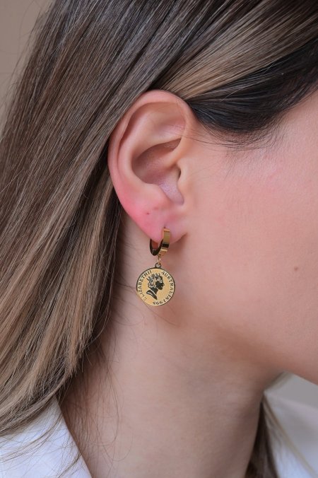 حلق مريم ذهبي ليره انجليزي