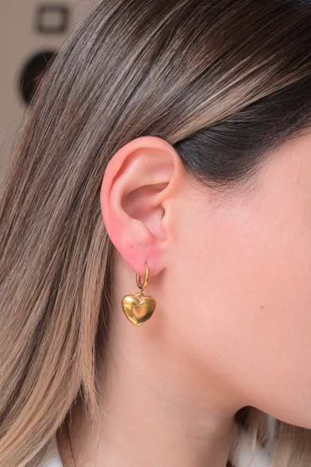 حلق مريم ذهبي قلب