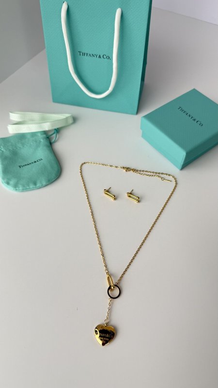 طقم تيفاني قطعتين ذهبي