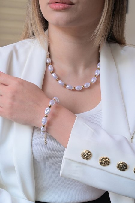 طقم سنسال مع اسواره لولو