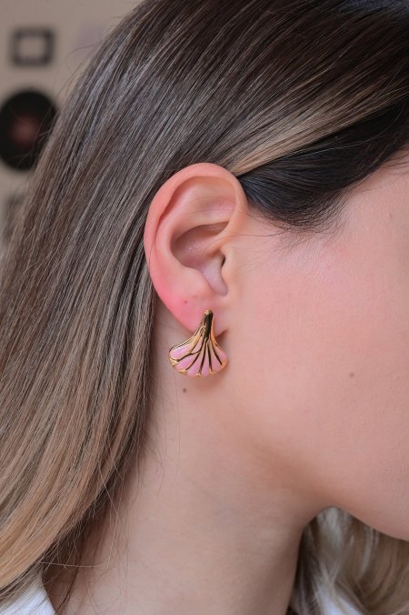 حلق مريم ذهبي مع زهر