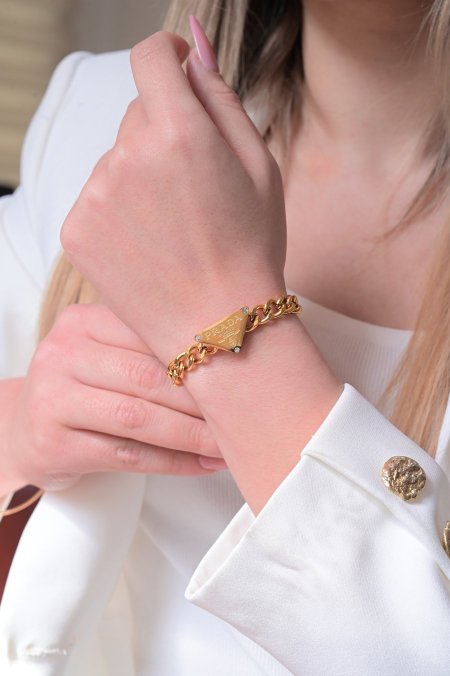 اسواره PRADA ذهبي عريض