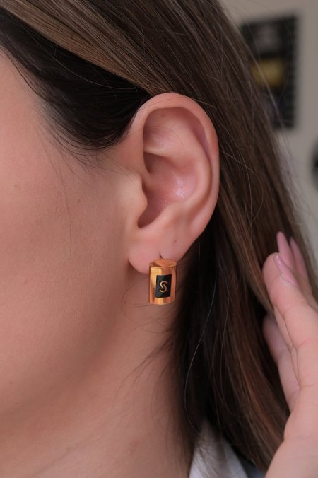 حلق موناكو ذهبي مع اسود