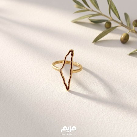 خاتم مريم فلسطين ذهبي