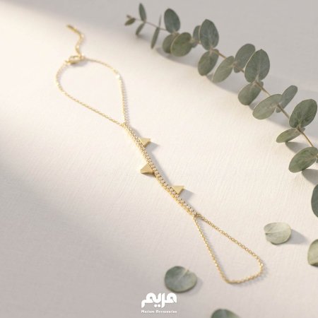 اسواره كف ذهبي مع زركون