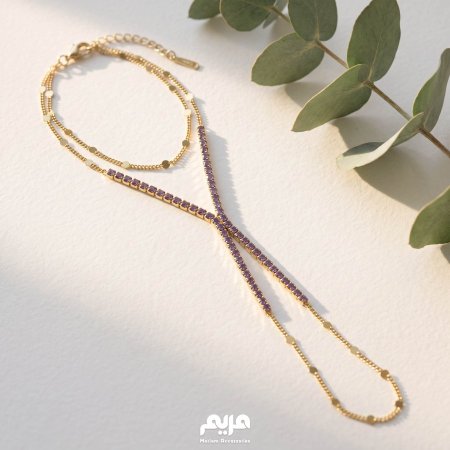 اسواره كف ذهبي مع بنفسجي
