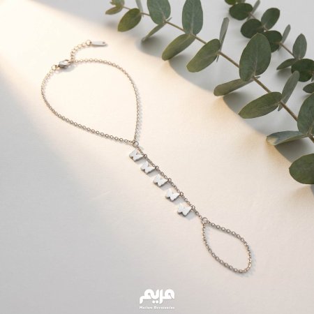 اسواره كف فضي فراشات